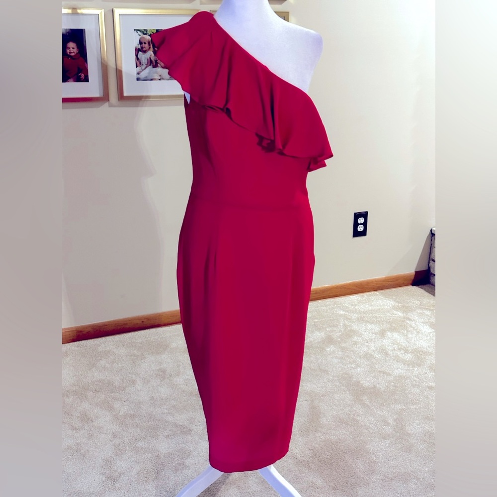 Maggy London — One Shoulder Cocktail Dress